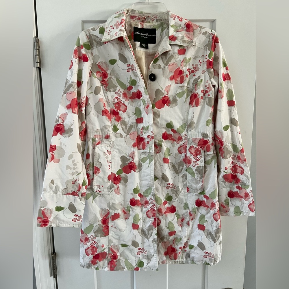 Eddie Bauer Floral Raincoat